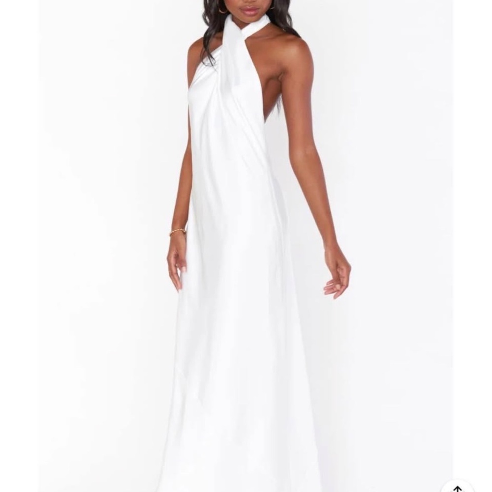 Showmeyourmumu White Halter Maxi Dress